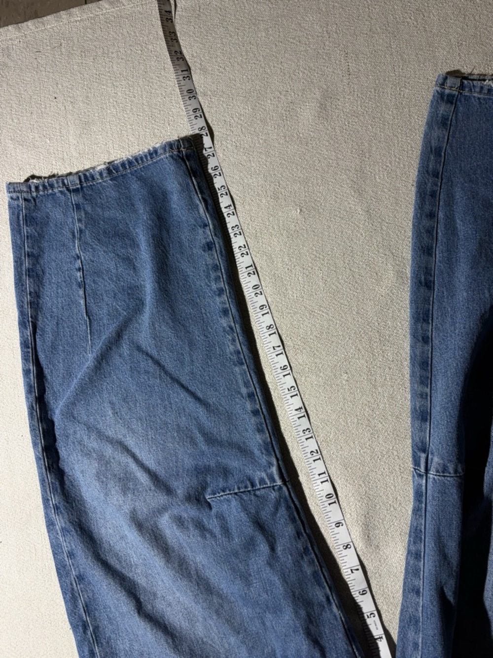 Zara Blue Wide Leg Flare Jeans - Picture 6 of 8